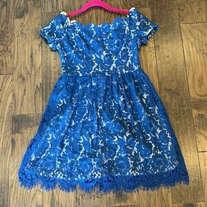 Altar'd State Royal Blue Lace Dress